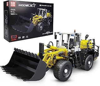Mould King 17026 Pneumatic Loader Building Blocks Kits, Technical Construction Vehicles Model with Motor/APP Remote Control, Gift Toy for Kids Age 8+ /Adult Collections Enthusiasts(1803 Pieces)
