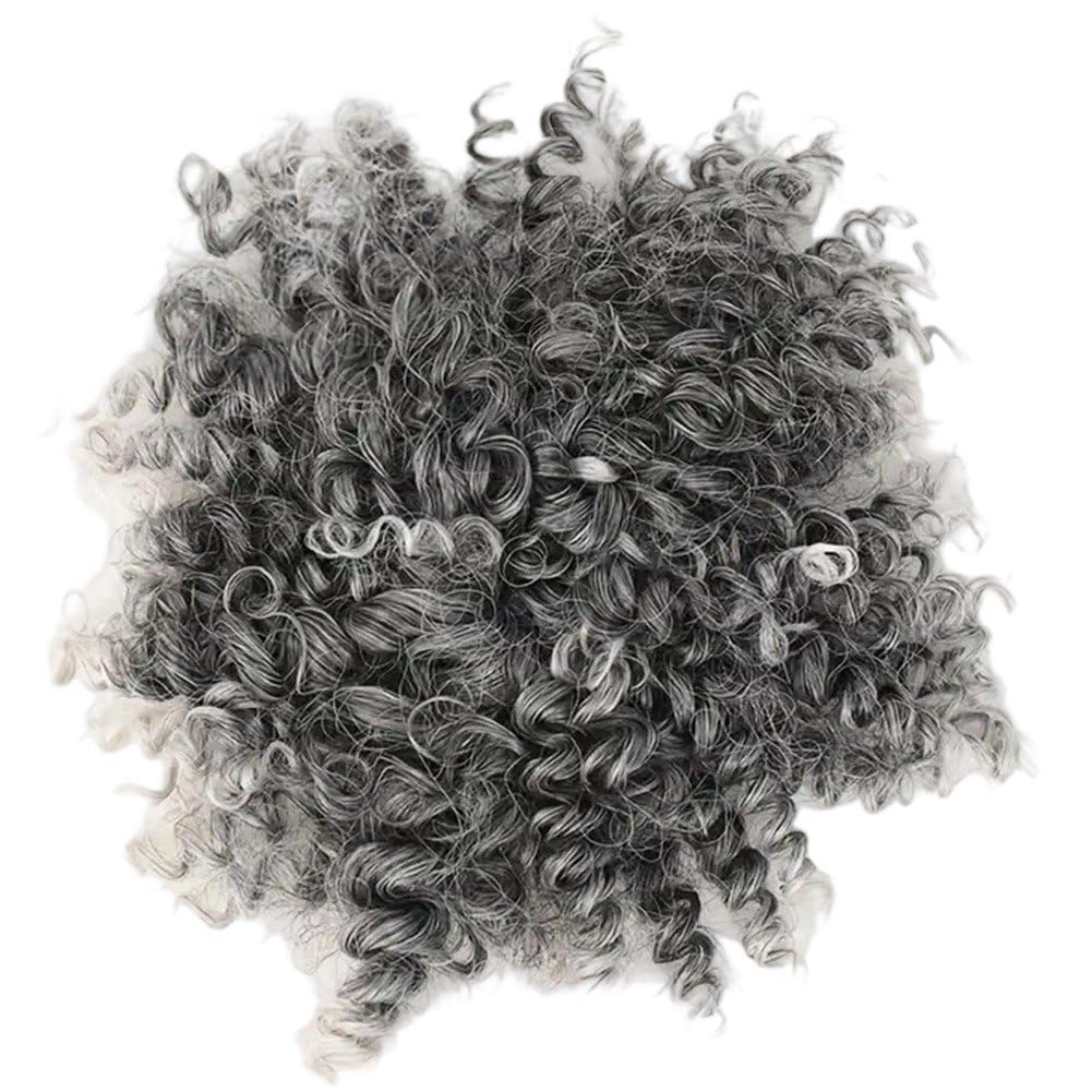 Ppmter Afro Curly Wave Hair Ponytail Short Kinky Curly Wavy Wrap Synthetic Hair Bun Chignon Puff Ponytail Hair Pieces Hair Extensions Wig for Women
