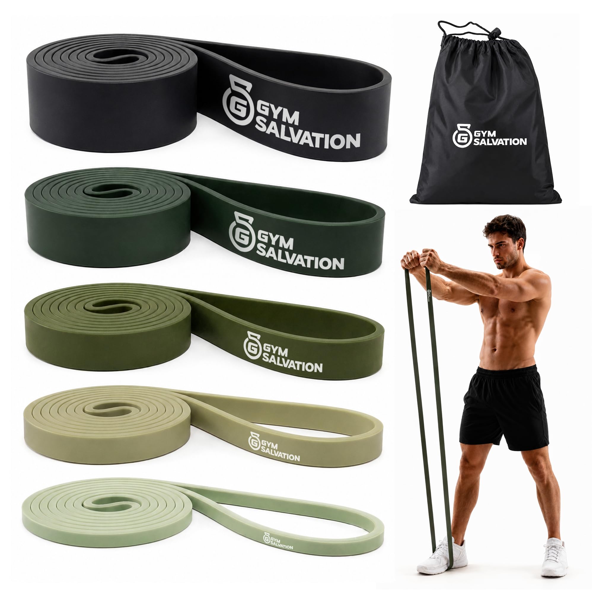 Gym Salvation 41-inch Loop Resistance Bands Set