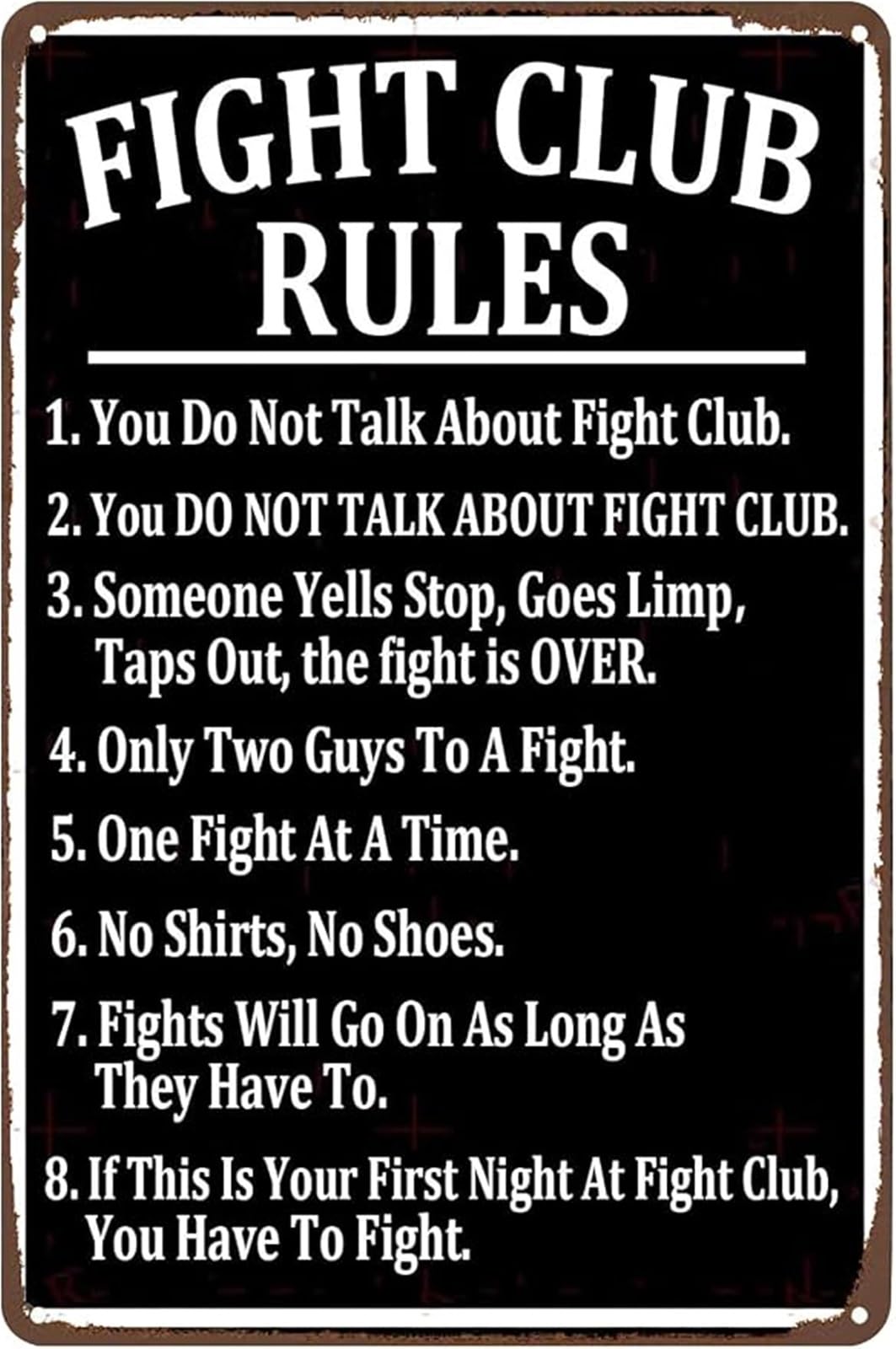 PKNVKZIDK Membership Rules Vintage Metal Sign Pub Cafe Farm Room Plaque 8 X 12 in