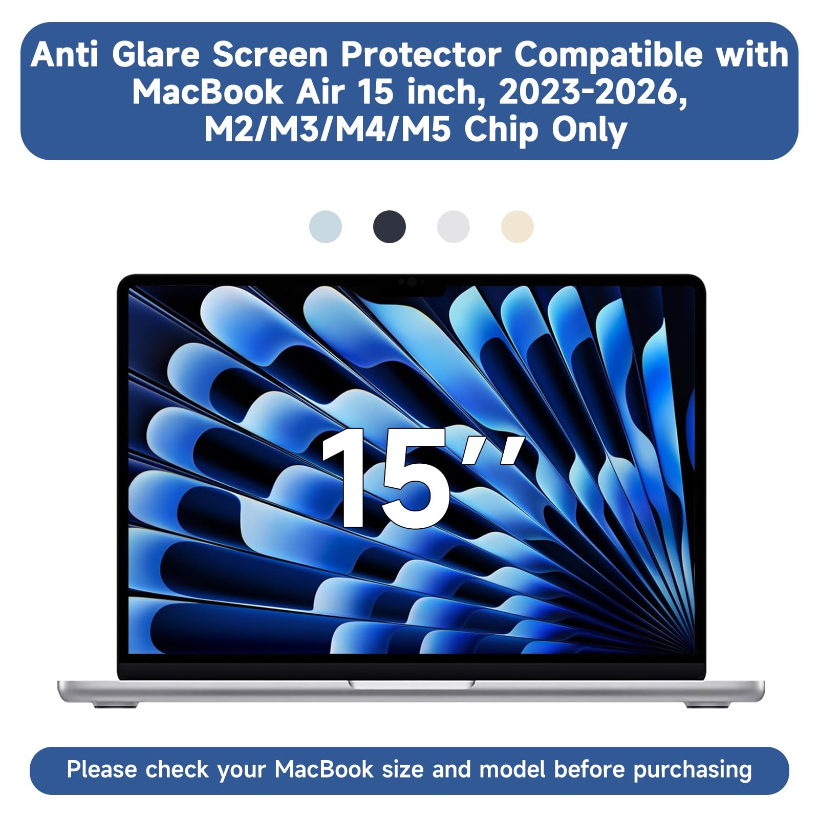 anti-glare film MacBook Pro 15インチ2016新品 Pacote com 2 protetores de tela compatíveis com MacBook Air de 15