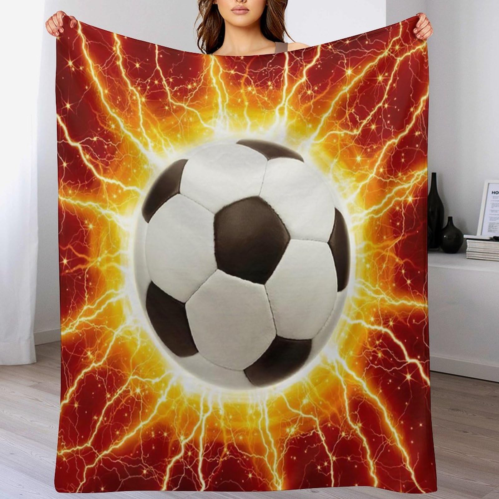 Plaide football couverture polaire douce flannel haute densité