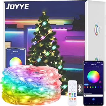24-Foot Smart USB Fairy LED Strip Lights with App & Remote Control - Color Changing, DIY, Music Sync & Timer Modes, IP20 Waterproof, Ideal for Festival/Party/Christmas Decorations/Room