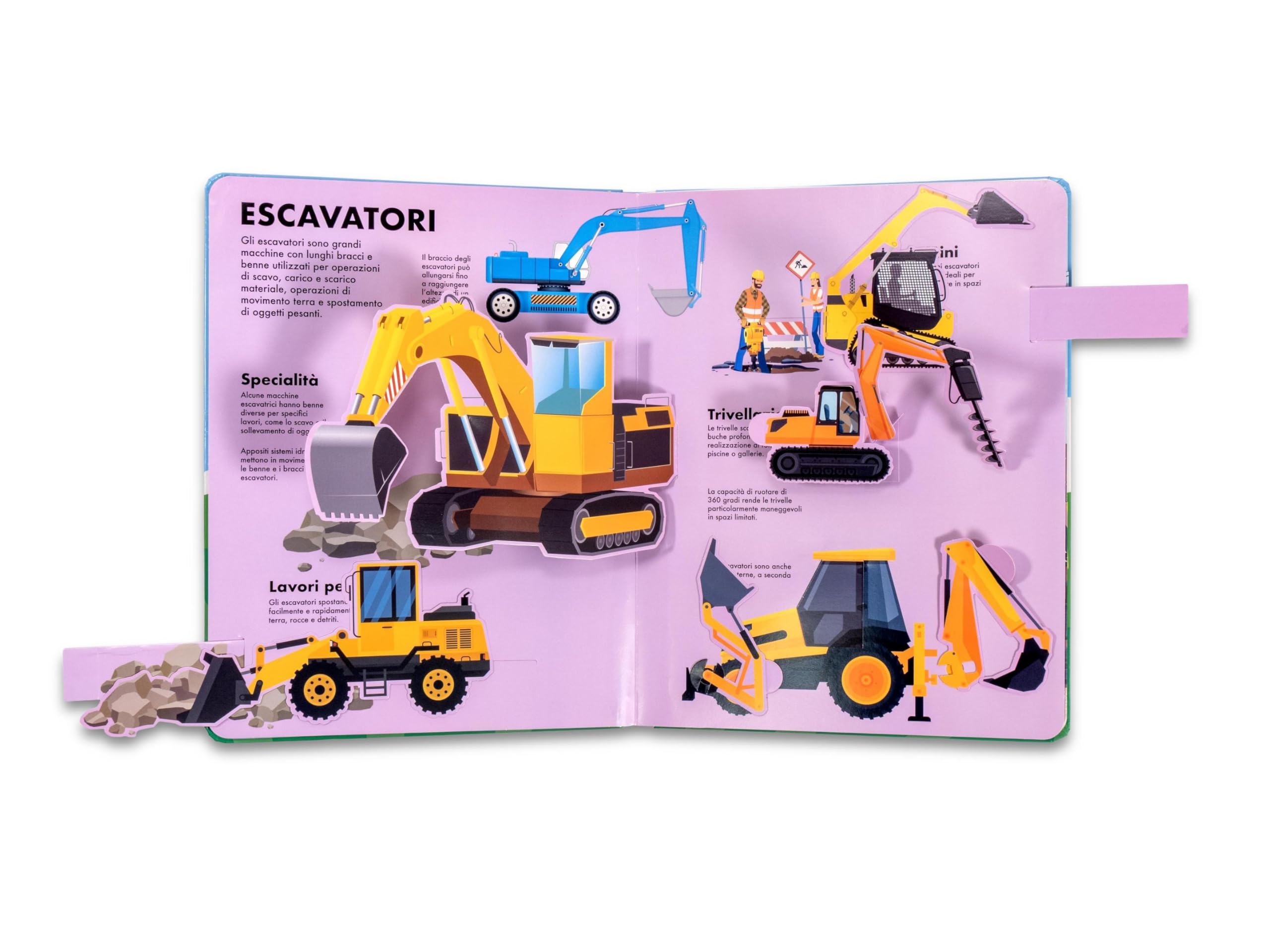 Trattori ed escavatori. Il libro dei flip-flap. Ediz. a colori