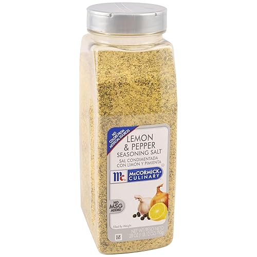 McCormick Culinary Sal de condimento de limón y pimienta, 28 onzas, un recipiente de 28 onzas de condimento de limón y pimienta, perfecto para