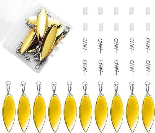 Miniatura 8 de 10 piezas de cola, espátulas de sauce Colorado para señuelos de pesca de plástico suaveseñuelos de pesca Senko