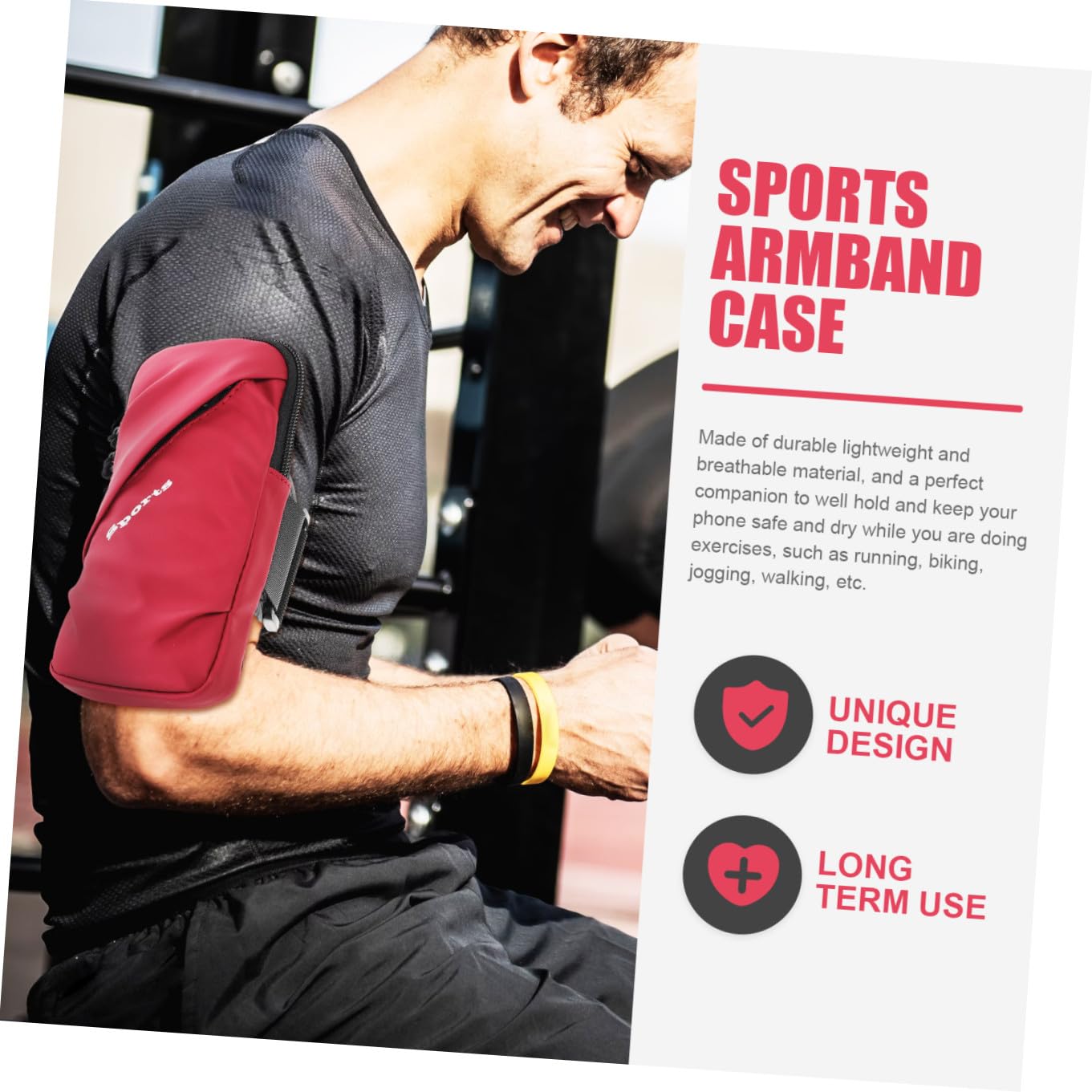 OSALADI 4pezzi Bracciale Sportivo Per Smartphone Borsa Porta Telefono e Traspirante Per Attività All Aperto Adatta Corsa e Fitness