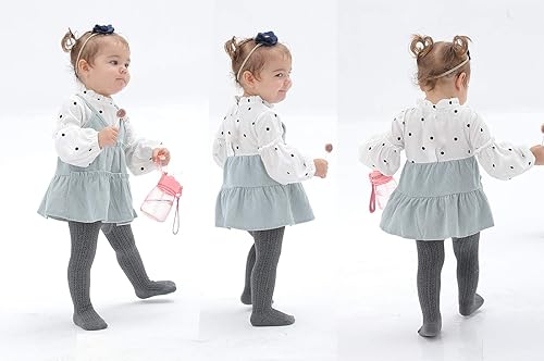 Miniatura 4 de Epeius - Mallas de punto trenzado para bebé, medias de algodón, para recién nacidos, infantes, niñas (36 unidades)