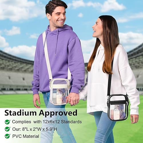 Miniatura 2 de PACKISM Bolsa transparente para eventos de estadio Monederos pequeños transparentes para mujer, bolsa bandolera para conciertos y eventos deportivos