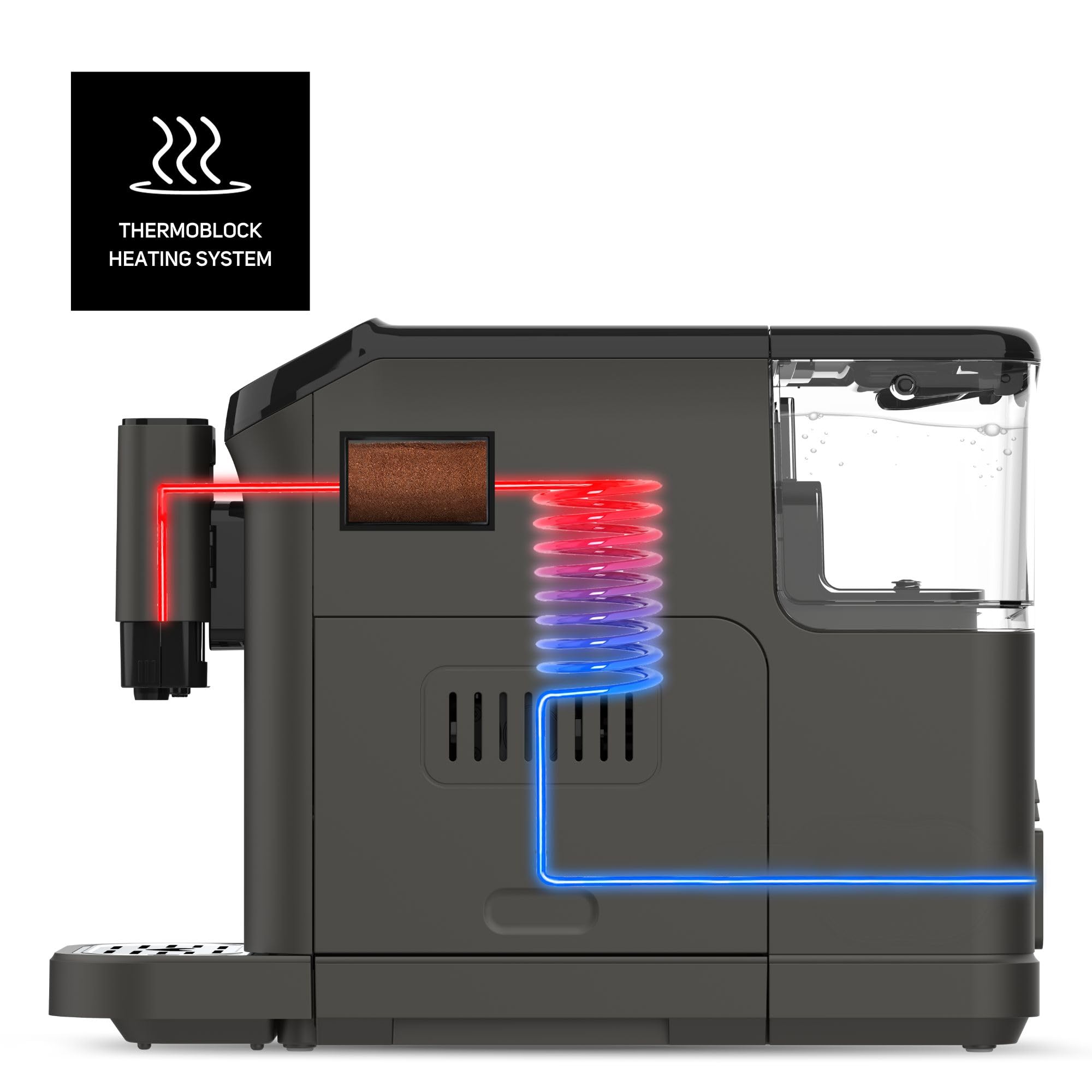 Taurus - Cafetera Accento Latte superautomática | 20 bares | Espresso y Latte | 1350w | 1.5L | Pantalla digital | Limpieza automática | 4 bebidas programables | Depósito de leche conectable