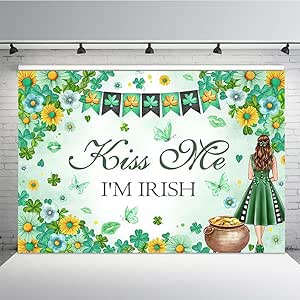 Aazon.co : Leyiyi 7x5ft Happy St. Patrick's Day Backdrop Green Truck