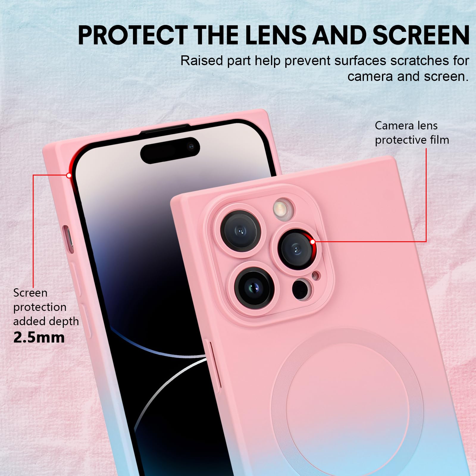 Newseego Custodia Trasparente per iPhone 14 Pro Max Ragazze [Compatibile con MagSafe], Custodia Magnetica Stampa Leopardata Antiurto Protezione Fotocamera Bumper Cover per iPhone 14 Pro Max-Argento