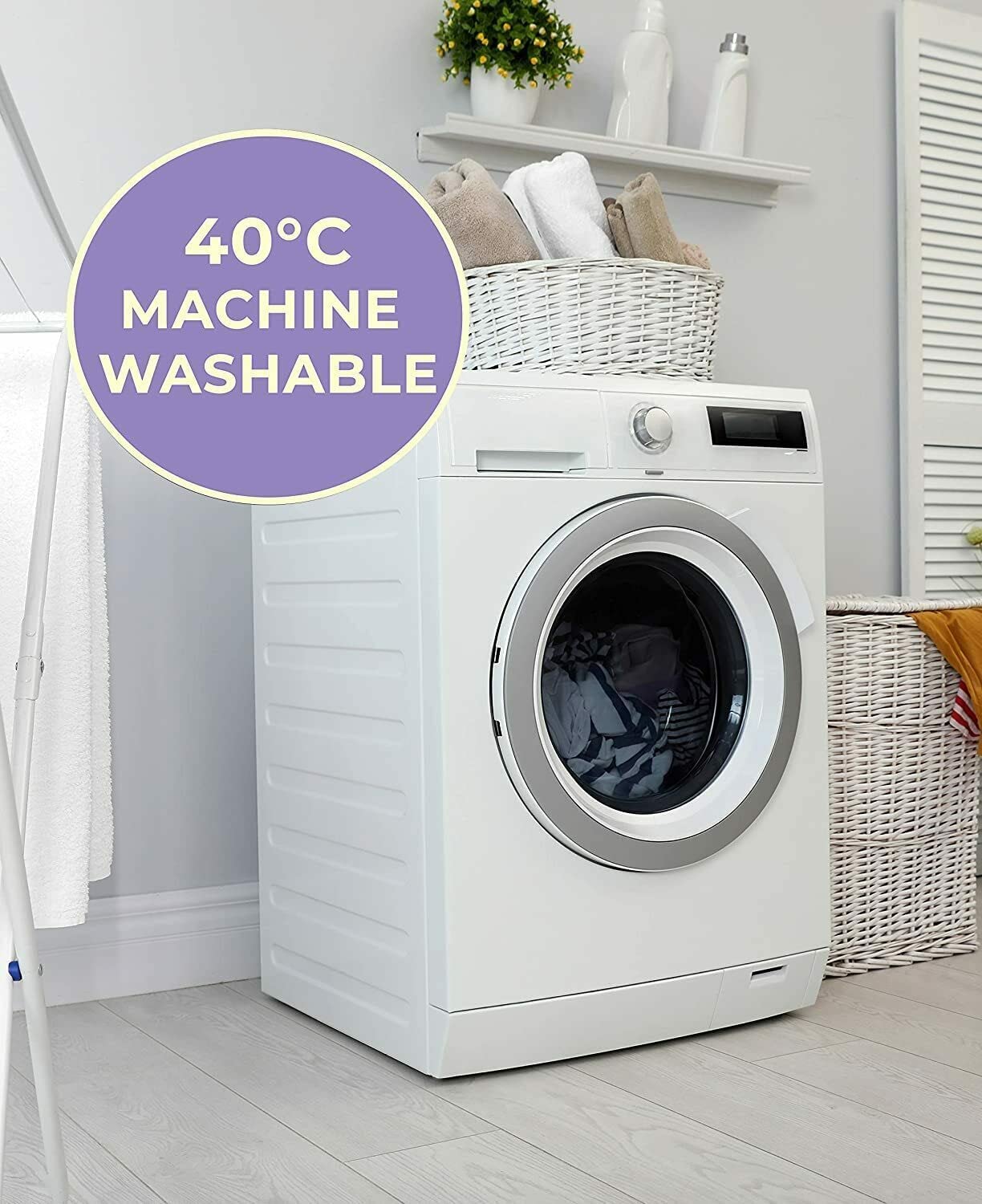 Cuscino In Misto Lino E Cotone Bianco Con Treccia, 60x60cm INAC - Foto 2