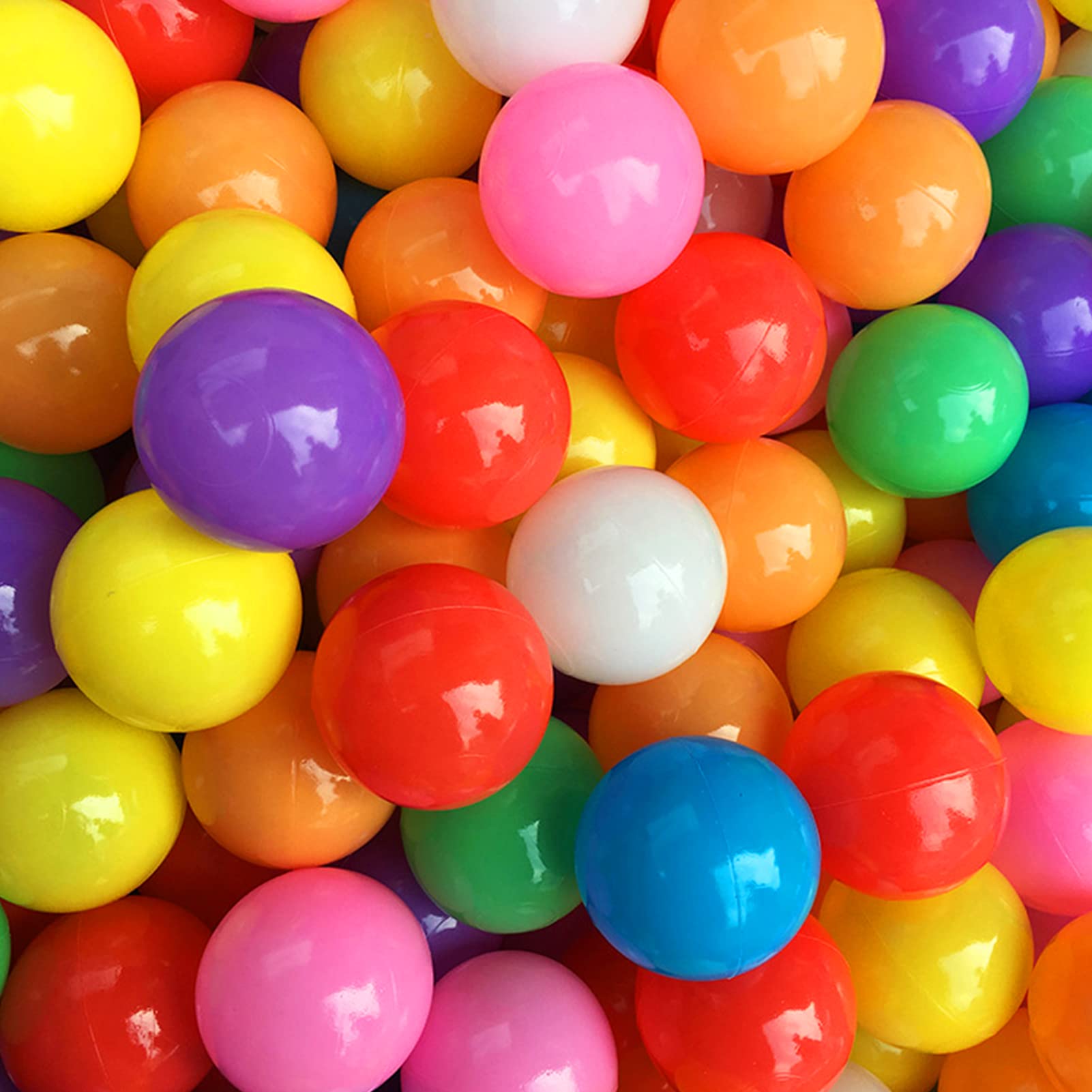 Beauenty Ball Pit Balls, 100pcs Children Toy Ball, Colorful Ocean Balls for Kids, Ball Pit Play Tent, Kiddie Pool, Party Decoration, Photo Booth Props, 5.5cm Diameter