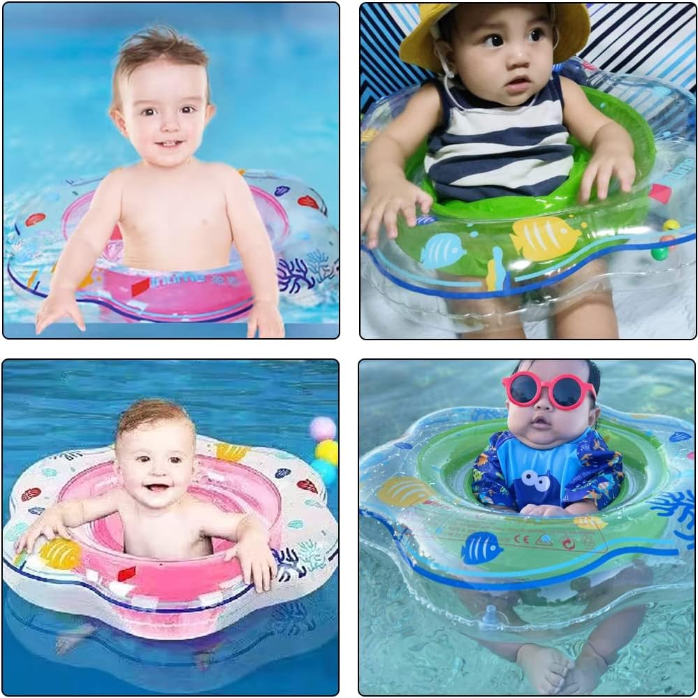 Arcimatto Baby Pool Floats, Inflatable Float Raft with Handle Safety Seat Double Airbag, Kids Swimming Ring Water Beach Floaties Party Toys, Toddler Swim Training for Infant of 6-36 Months