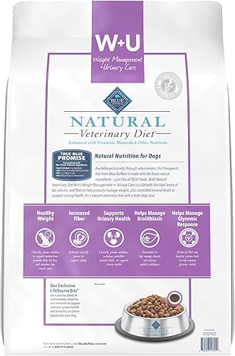 Miniatura 2 de Blue Buffalo Natural Veterinary Diet W+U Weight Management + Urinary Care Alimento seco para perros, requiere receta veterinaria, pollo, bolsa de 22