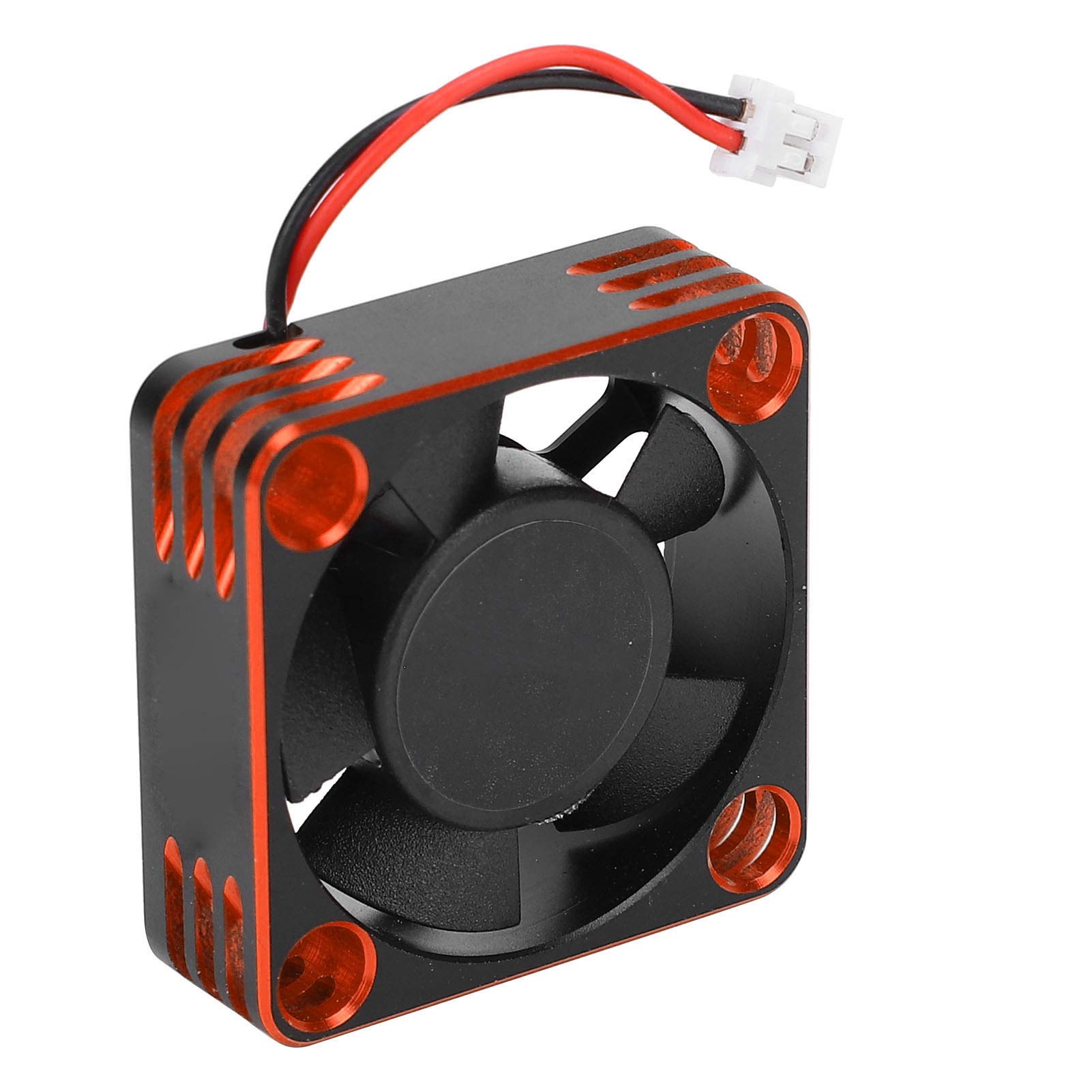 Piezas RC, Ventilador de Refrigeración con Control Remoto 30 X 30 Mm 28000 RPM Ventilador de Refrigeración ESC de Motor de Alta Velocidad para Coche RC 1:8 1:10 :12 con Conector (naranja negro)