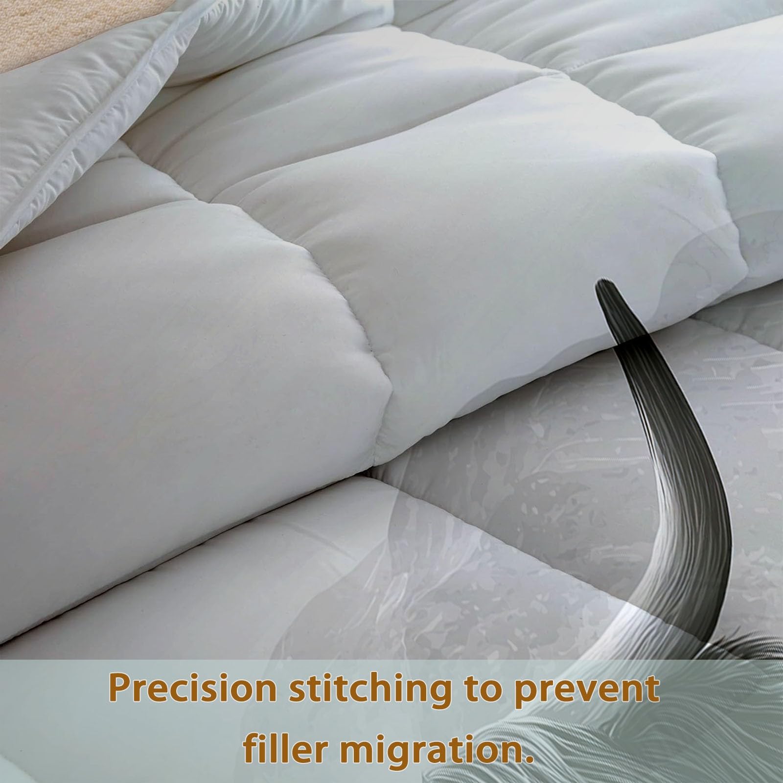 Piumone Invernale Matrimoniale 220 x 240 cm Acquerello Animali Bovini Delle Highlands Fiori Trapunta in Ecopiuma 400 gr/mq, Caldo ed Elegante – Biancheria da Letto Anallergica e Traspirante, Grigio