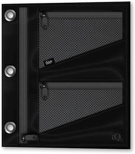 Miniatura 6 de iScholar Estuche para lápices expandible jumbo, 3 bolsillos, el color puede variar (55035)