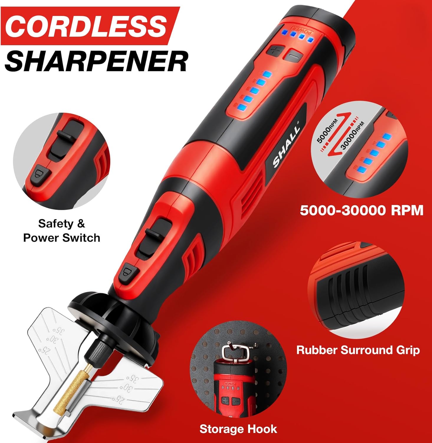 Roller Stand & Electric Cordless Chainsaw Sharpener Kit