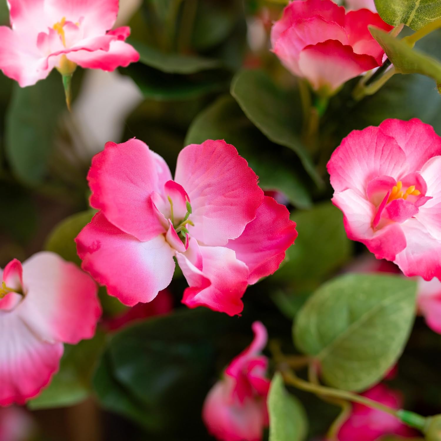 Hibiscus Artificial Flowers Plants for Outdoors Decoration, 6 Bundles Silk Hibiscus Bouquet Tropical Flowers Artificial Realistic UV Resistant Fake Flower for Outside Planter Porch Patio Balcony, Pink - Image 8