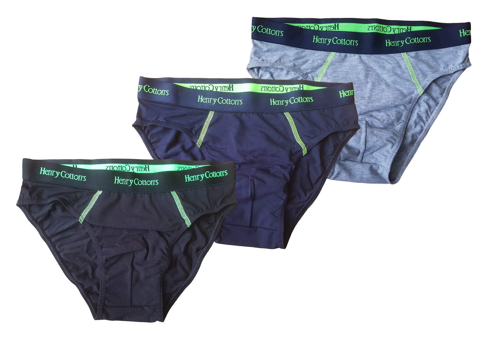 Henry Cotton's Slip Uomo bielastico 3 o 6 Pezzi HC/su/A9 Cotone