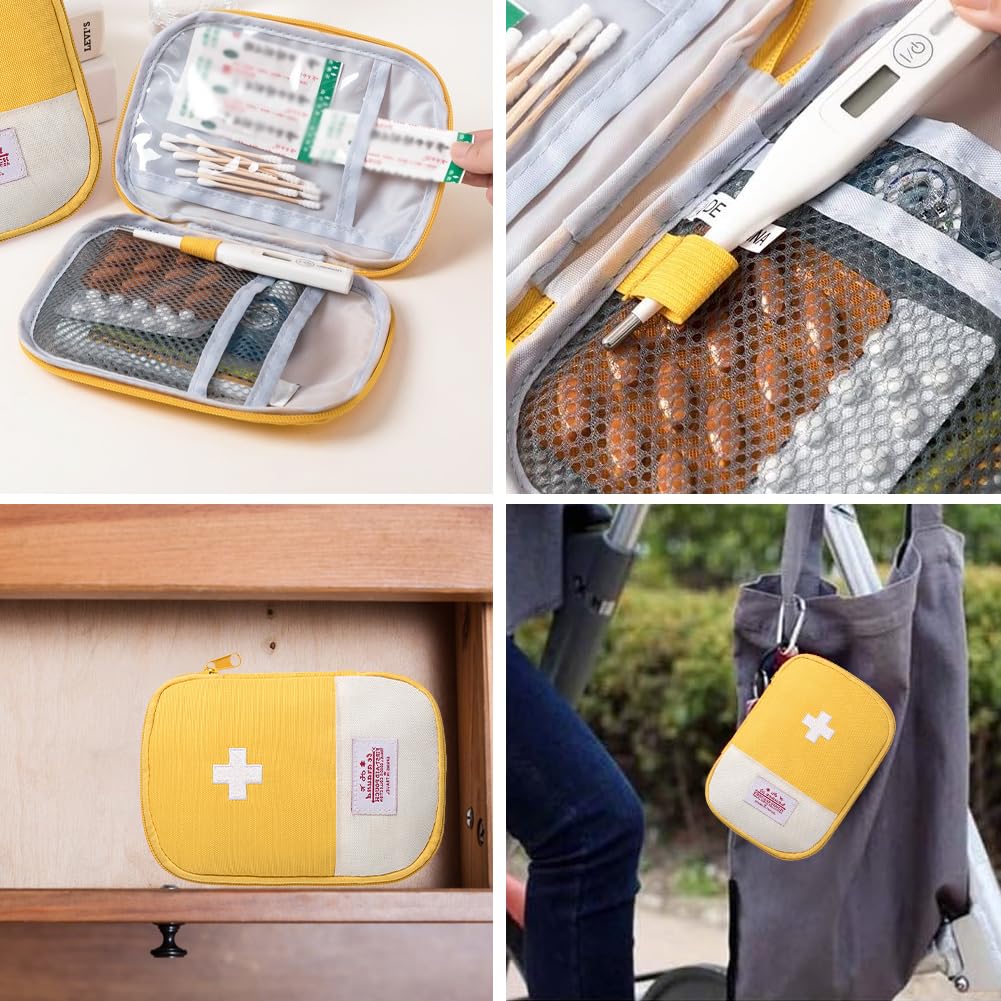 EQLEF Mini Vacío Botiquín de Primeros Auxilios, Bolsa de Medicina portátil Bolsa de medicamentos para Viajes al Aire Libre