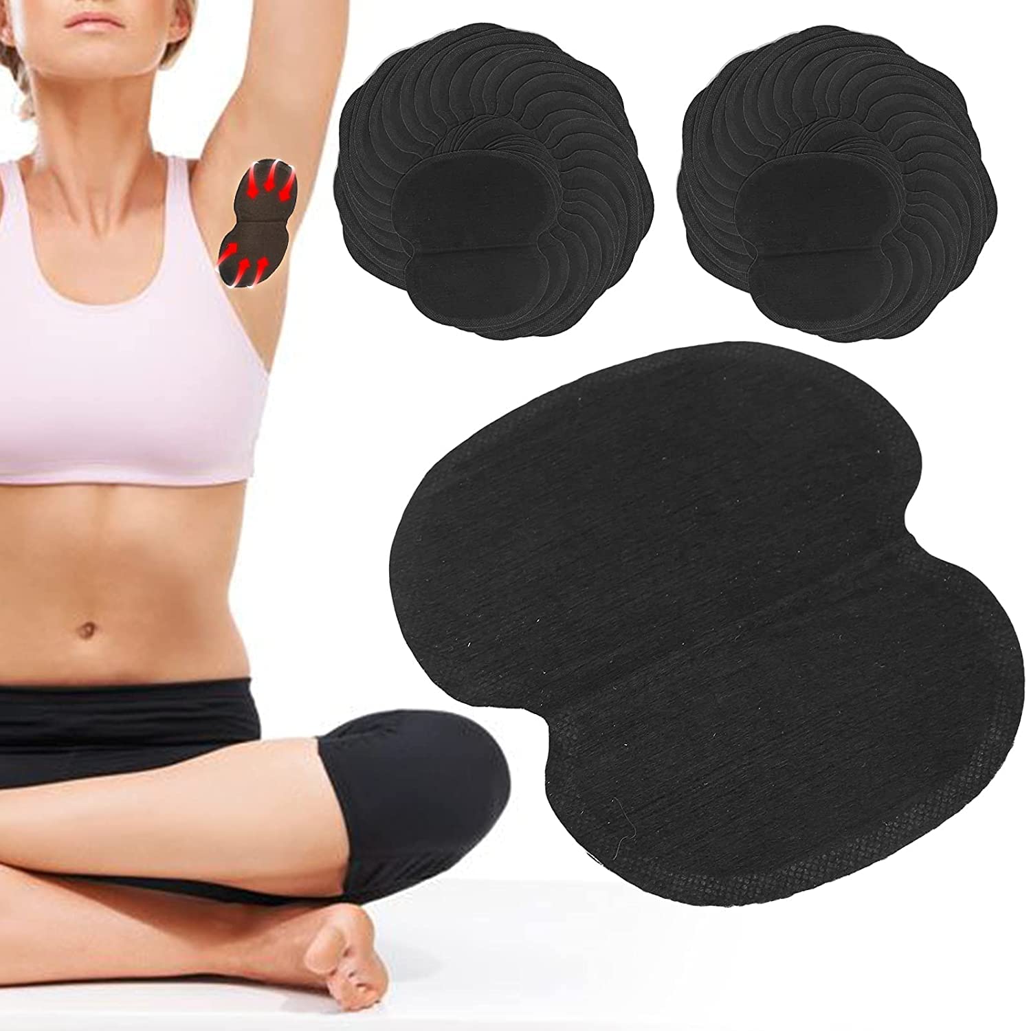mumisuto 60 Pièces Coussinet Anti Transpirant, Patch Anti Transpiration, Aisselles Anti Transpirant, Invisible et Confortable, Patch Protège Aisselles Femmes et Hommes