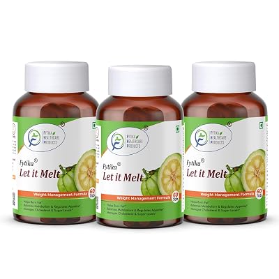 Fytika Let it Melt -180 Tablets (Pack of 3) | Natural Weight Management Supplement, Triphala, Green Coffee, Kali Jeeri, 