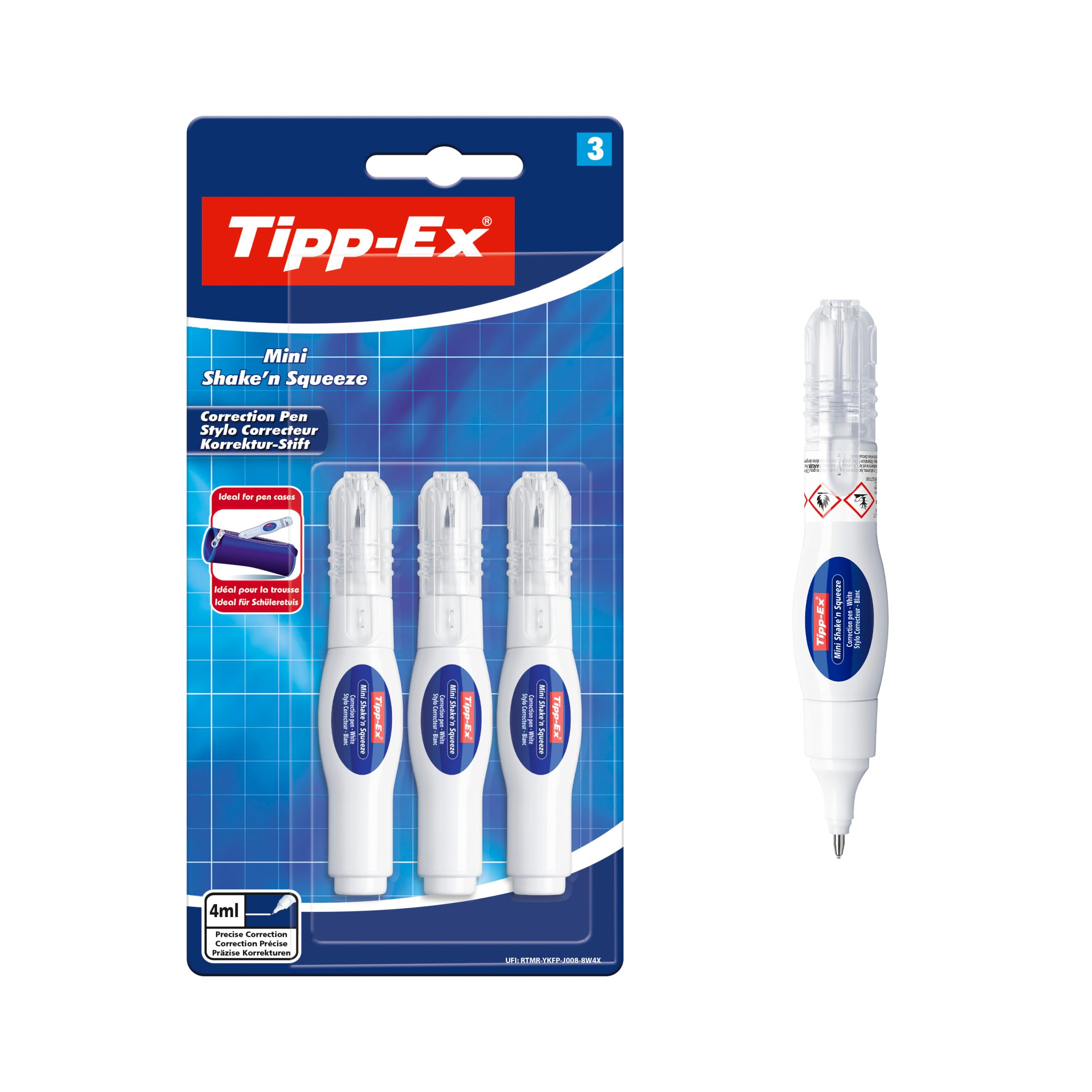 Tip-Ex Mini Shake and Squeeze Correction Pens 4ml