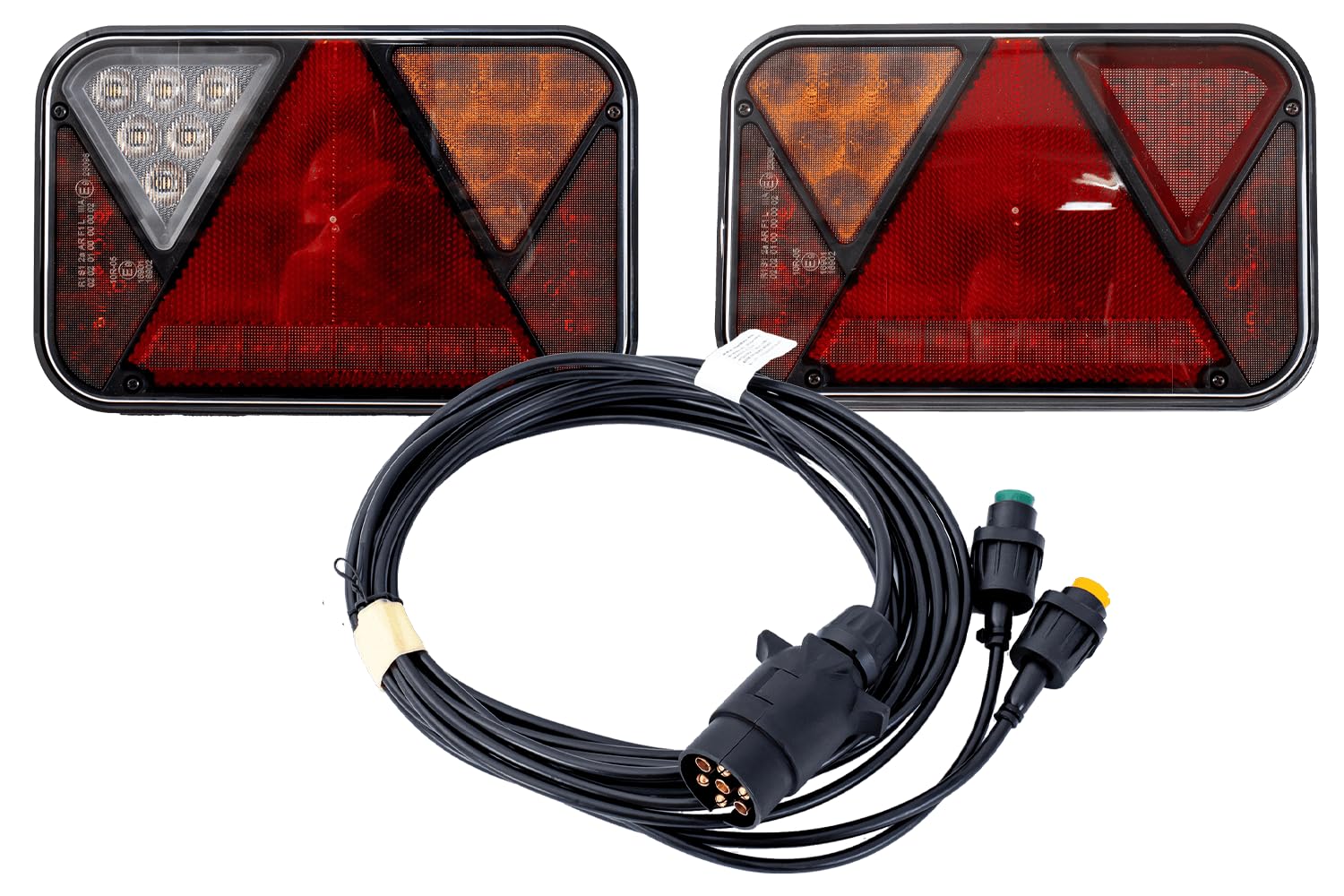 FRISTOM Kit déclairage FT-270 LED avec Faisceau Mantes 4m Prise 7 Broches 12V connecteurs baïonnette Feux arrière Gauche et Droit Set Complet pour remorque Plateau Utilitaire