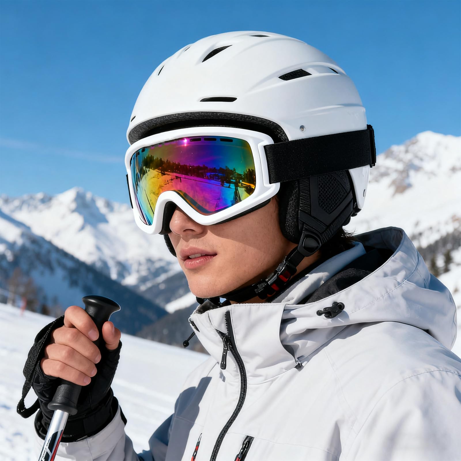 Gafas de esquí anti-niebla protección UV snowboard patinaje