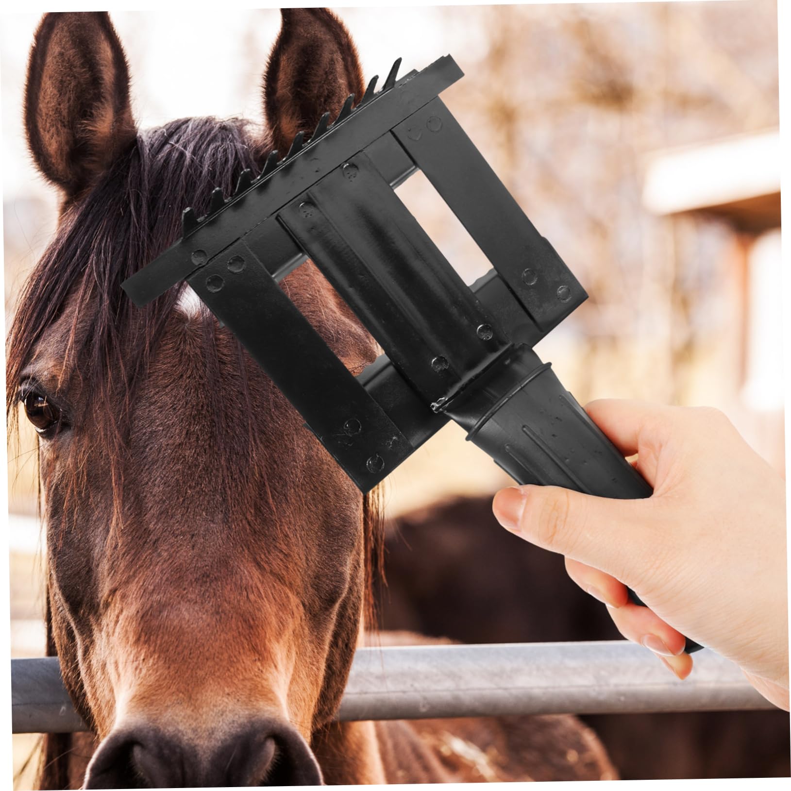 BESPORTBLE 3piezas Peine De Limpieza Para Caballos Mango Ergonómico Cepillo De Pelo De Animales Ligero y Resistente Herramienta Segura y Cómoda Para Cuidado De Mascotas