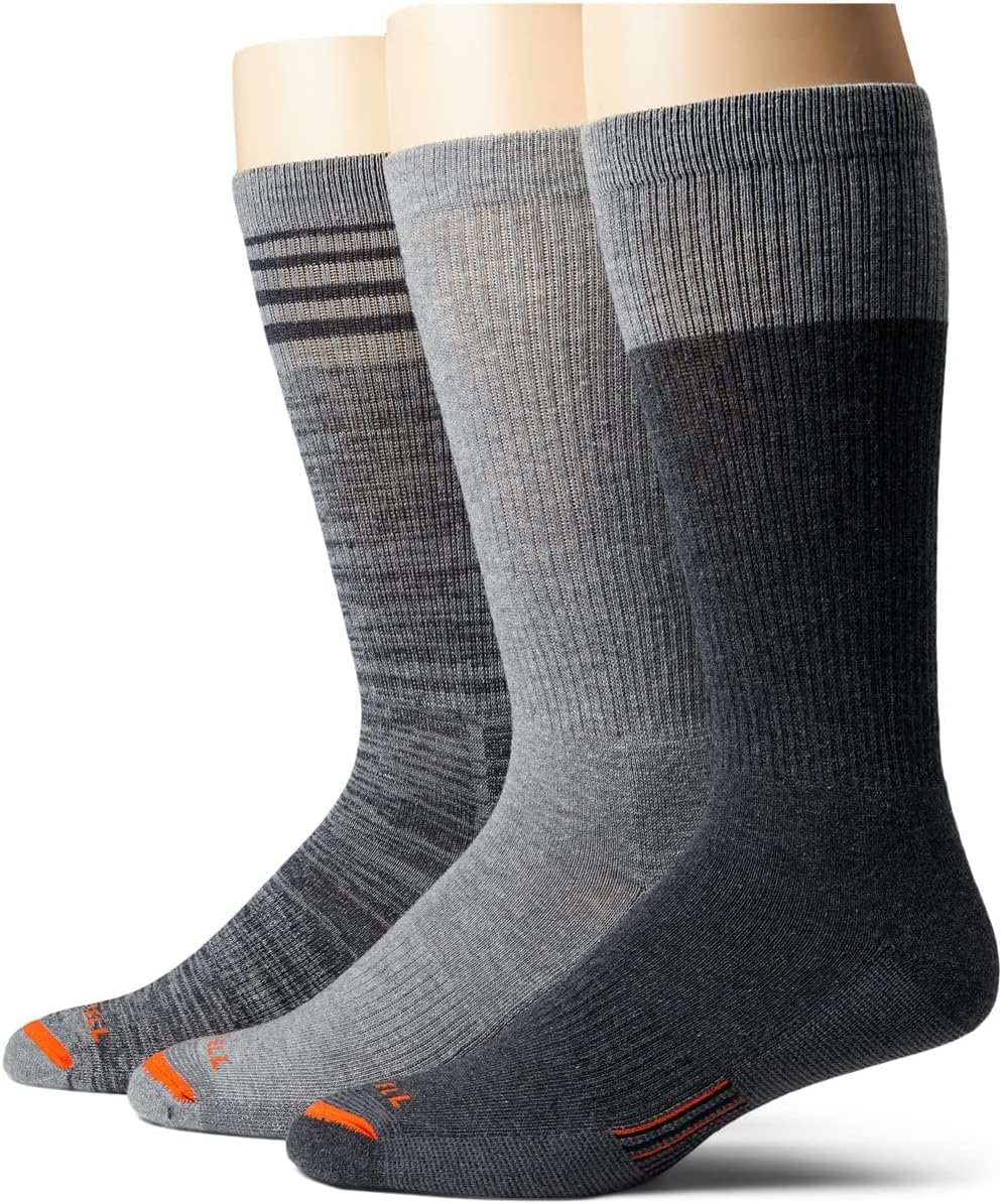 unisex-adult Men's and Women's Merino Wool Work Socks - 3 Pair Pack - Arch Support Merino Wool Work Midweight Crew