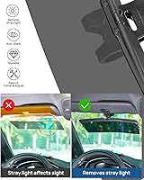 Vista 4 de JOYTUTUS Extensor de visera solar para automóvil, visera solar polarizada antirreflejos universal fácil de instalar, extensión de visera UV400