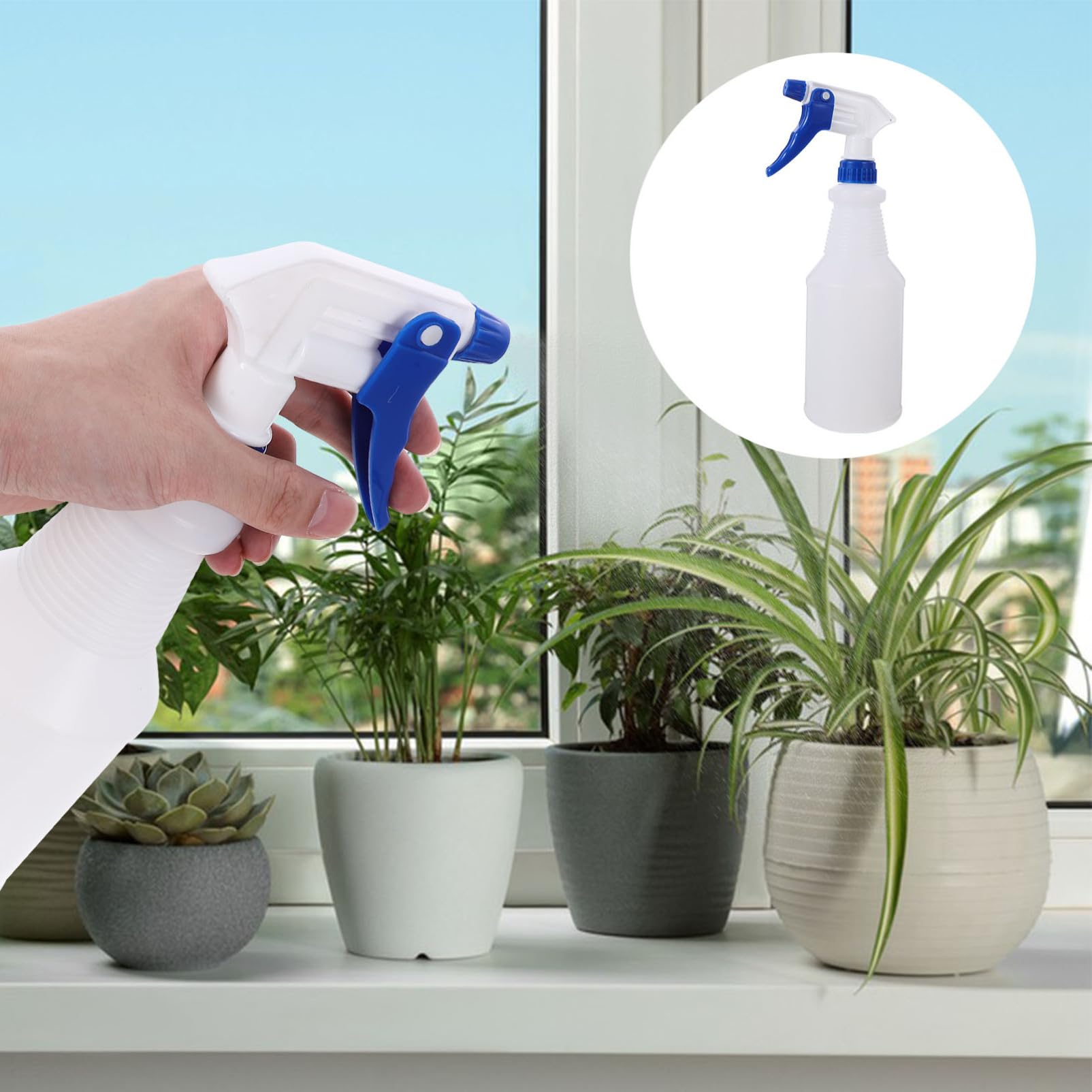 FRCOLOR 8 Stück 750ml Kleine Wassersprüher aus Pe Kunststoff Leichte Sprühflaschen zum Bewässern von Pflanzen und Friseureinsatz Praktische Sprühgeräte im Zufällige Farbe