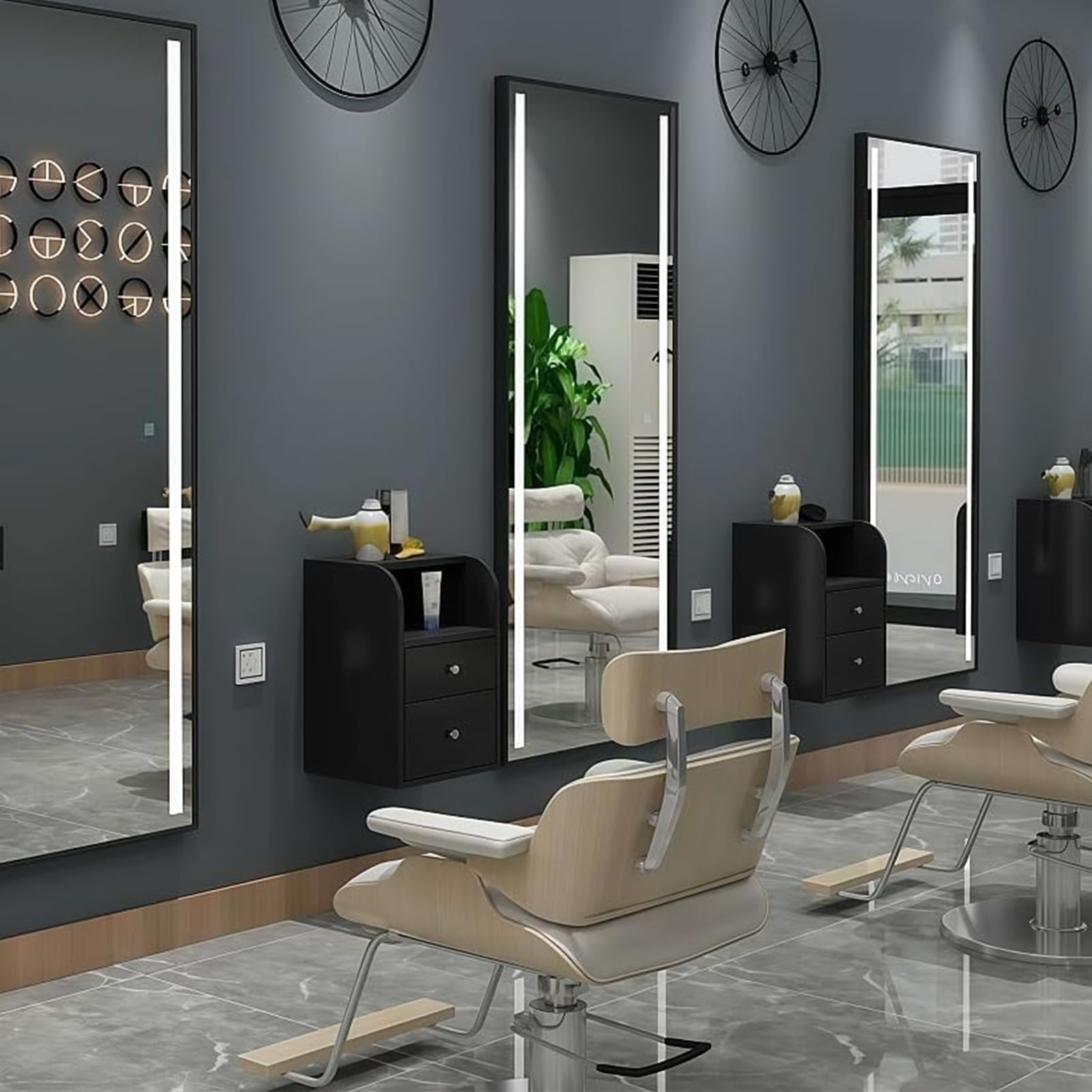 Wisząca szafka fryzjerska/stanowisko do stylizacji włosów – wyposażenie salonów fryzjerskich i spa,A,40cmx30cnx40cn | 1