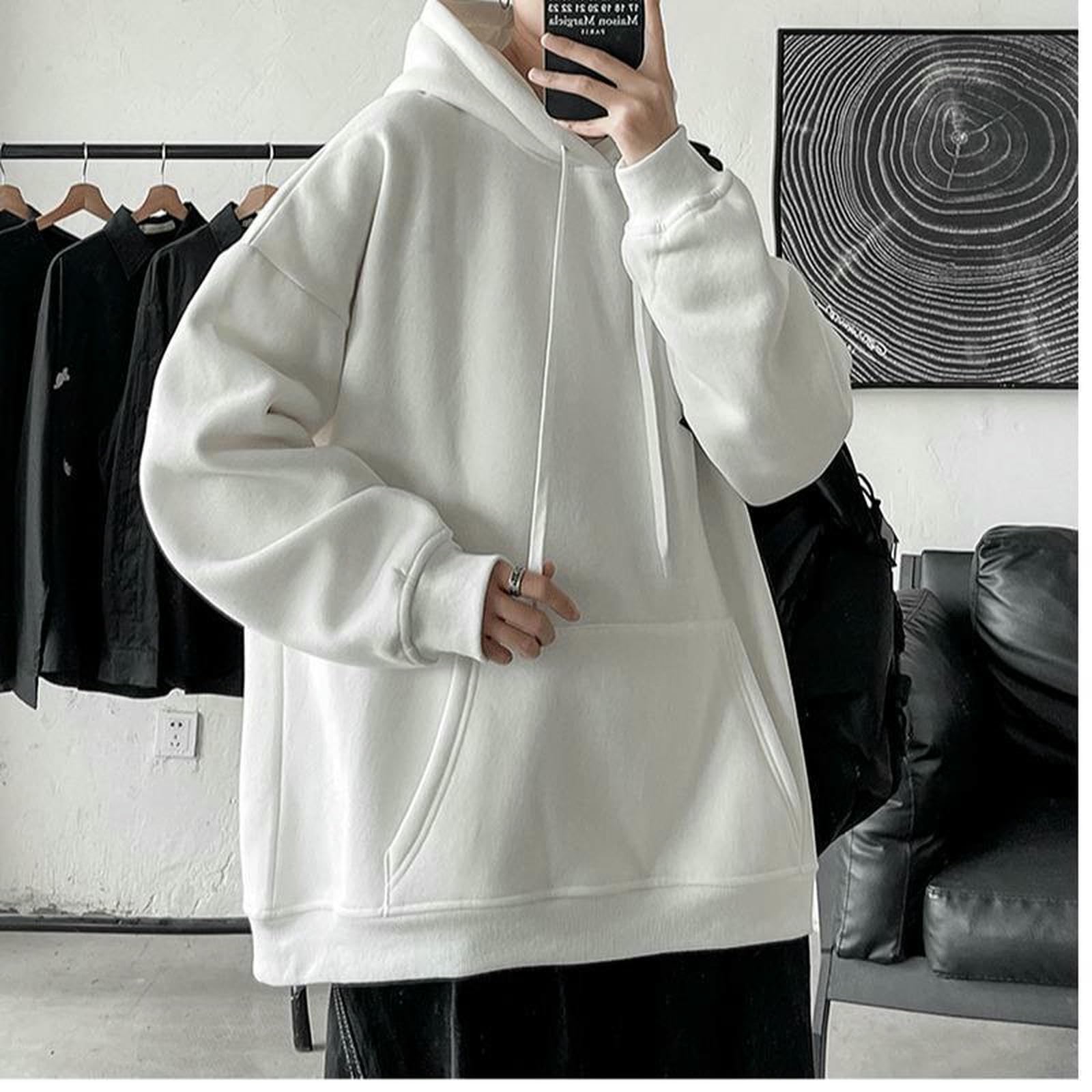Bluza męska bluza z kapturem, jesienne i zimowe topy, bluzy z kapturem dla par