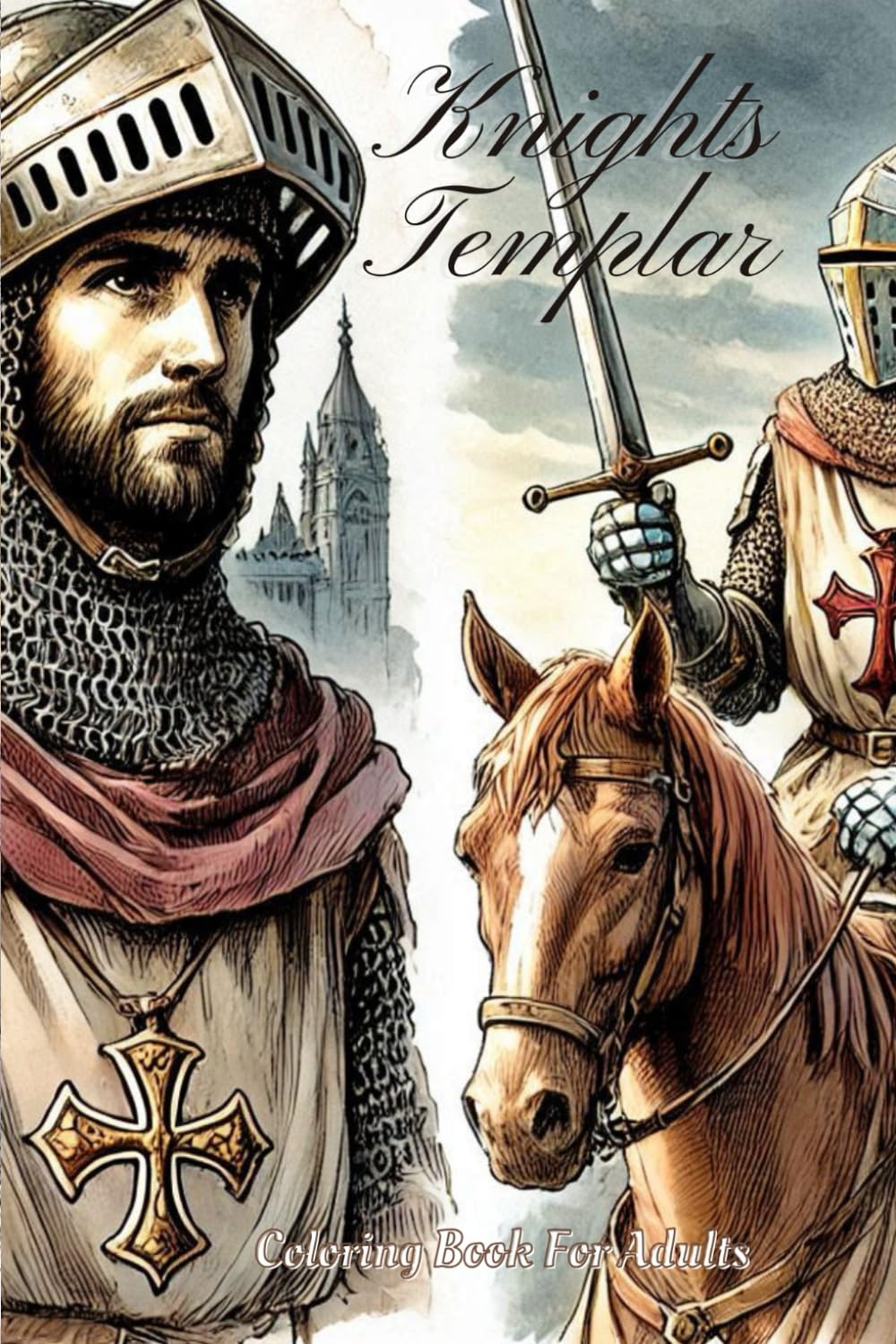 Knights Templar: Coloring Book For Adults