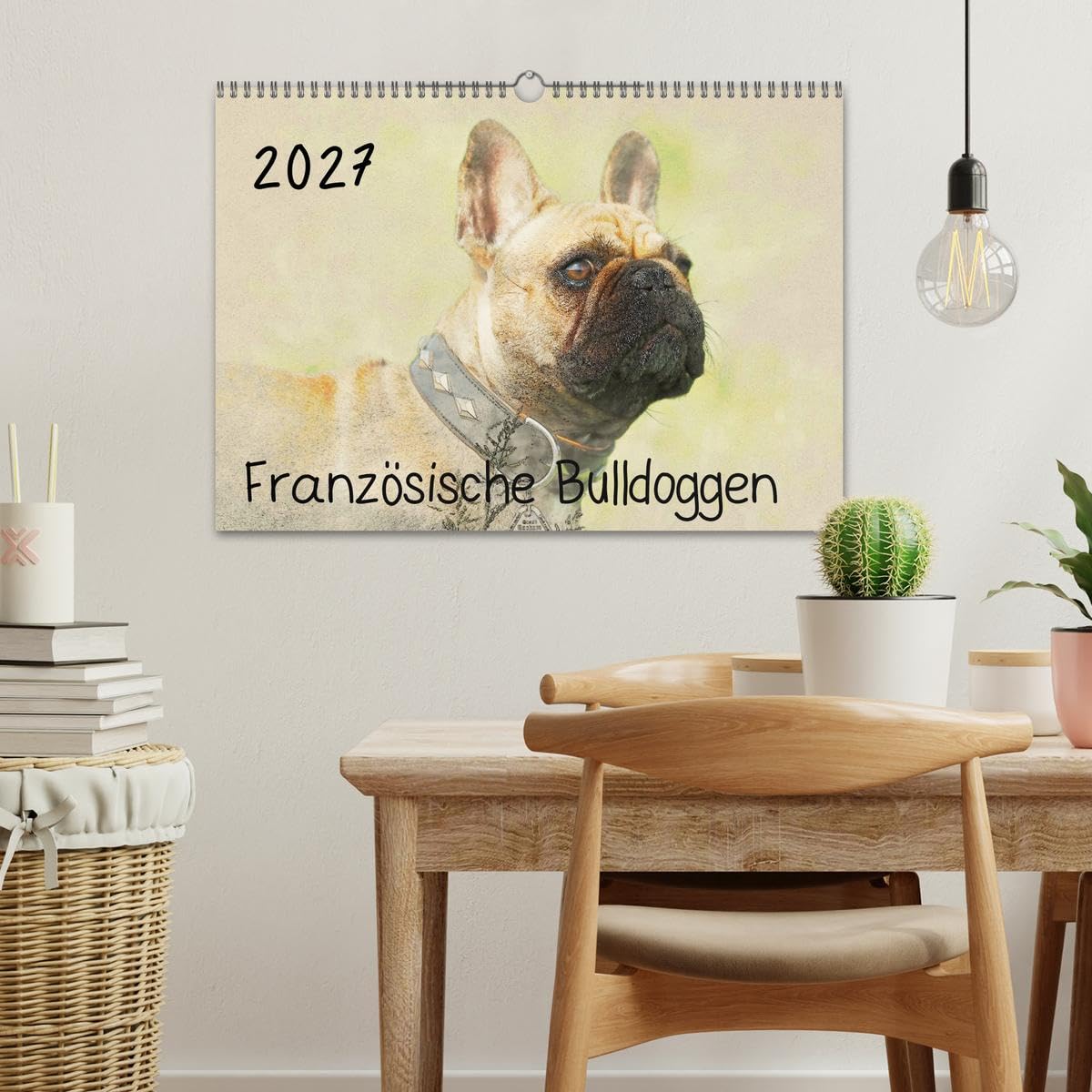 CALVENDO - Französische Bulldoggen 2027 (Wandkalender 2027 DIN A3 quer), Monatskalender: Französische Bulldoggen im kunstvollen Aquarell-Stil. Wer außergewöhnliche Bilder liebt, wird in diesem Kalende