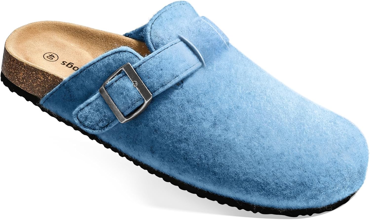 BULLIANT Clogs Slippers Sandals Nurse Work Shoes Men Women,Fleece-Lined Upper+Memory FOAD Cushioned Cork-Footbed