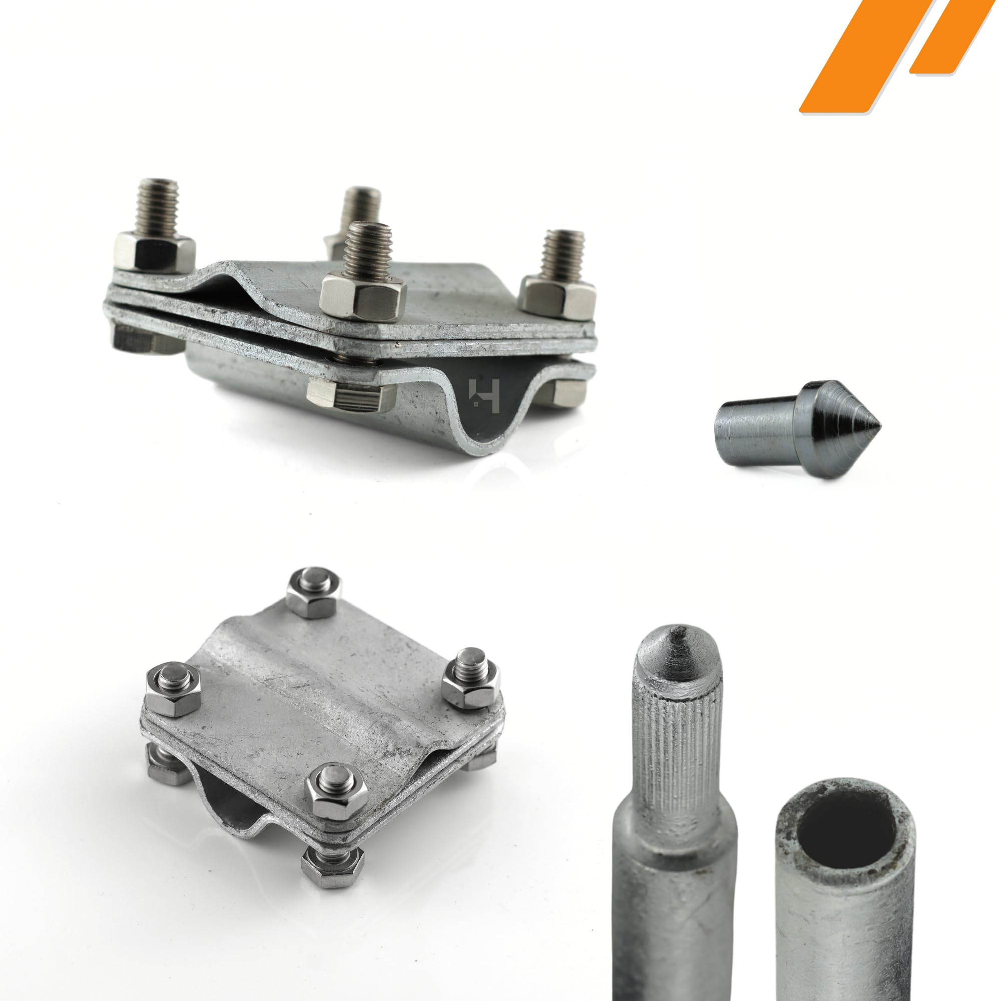 HausHeld® Erdungsspieß Set verzinkt 3m Ø16mm – Tiefenerder inkl. Einschlagspitze, Kreuzverbinder & Korrosionsschutzband | Für PV-Anlage, Blitzschutz & Elektroinstallation