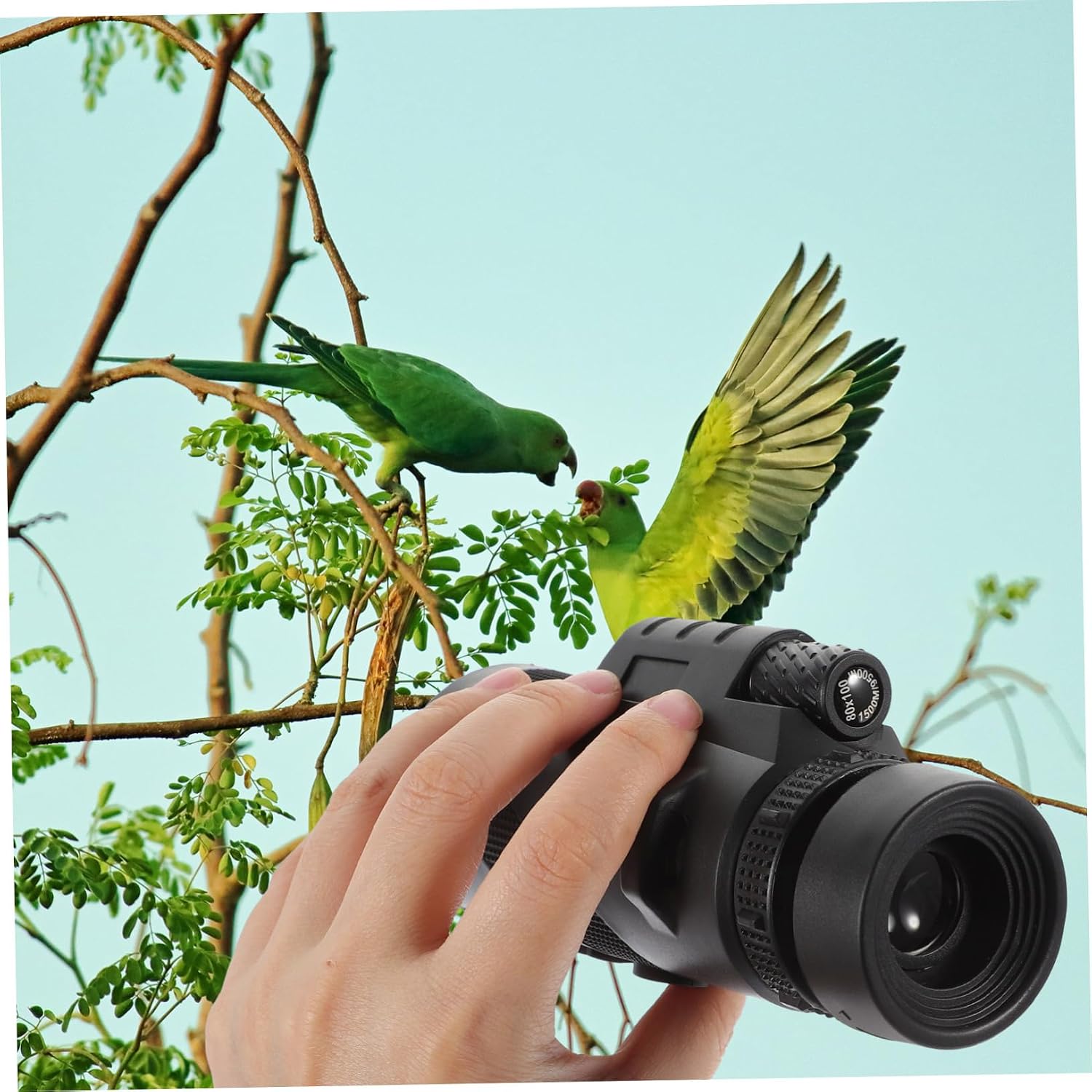 Scope Binoculars for Bird Watching Monocular Telescope High Definition for Adults Hiking Accessories for Men