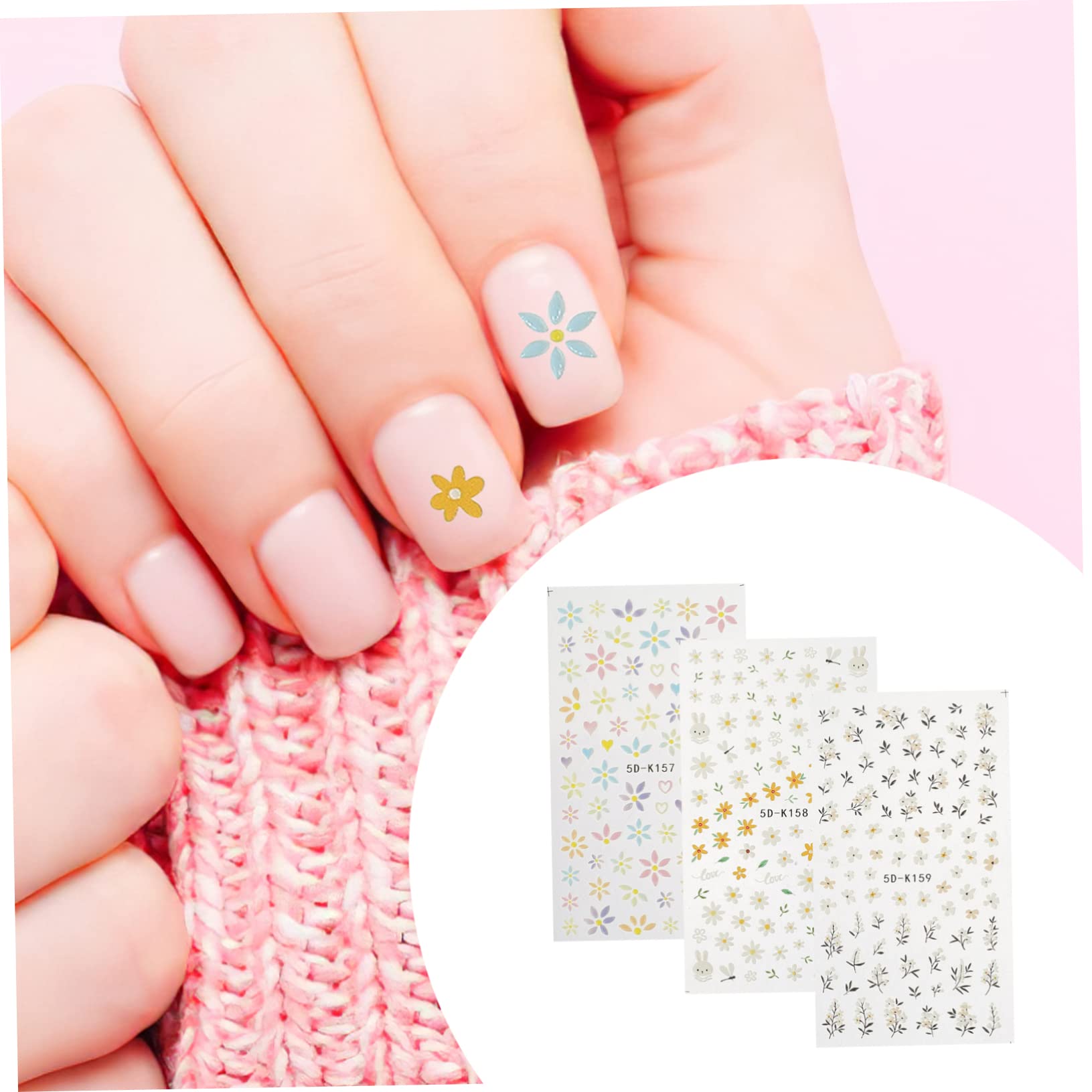 Ipetboom 15pièces Autocollants Embossés Décorations Nail Art Idéaux Pour Et Événements Spéciaux