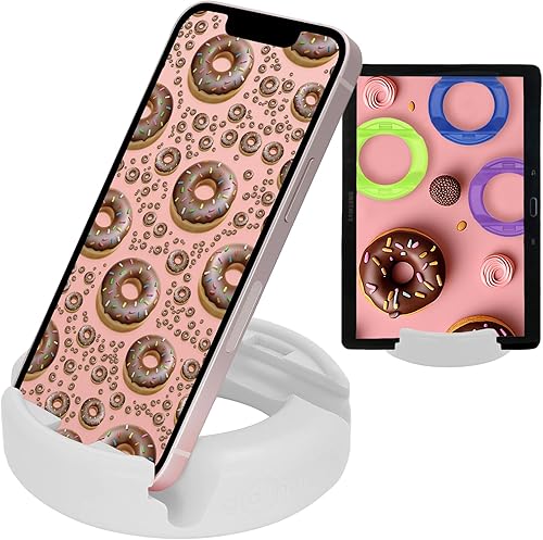 GoDonut  Soporte para teléfono original  Soporte para celular + Soporte para tablet organizador de escritorio  Compatible con tablet, iPhone 17 16