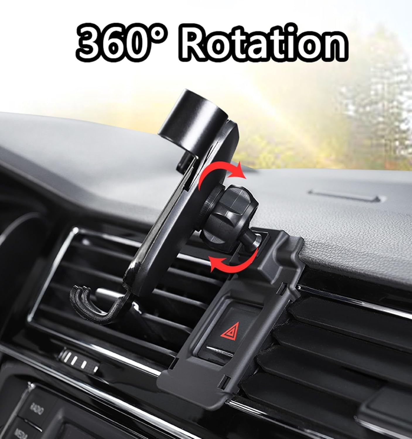 Car Phone Holder Mount for KIA K3 2019-2022, Adjustable Cell Phone Holder for Car, 360° Flexible Rotation, Anti-Slip and Stable Car Phone Mount Cradle,B Silver