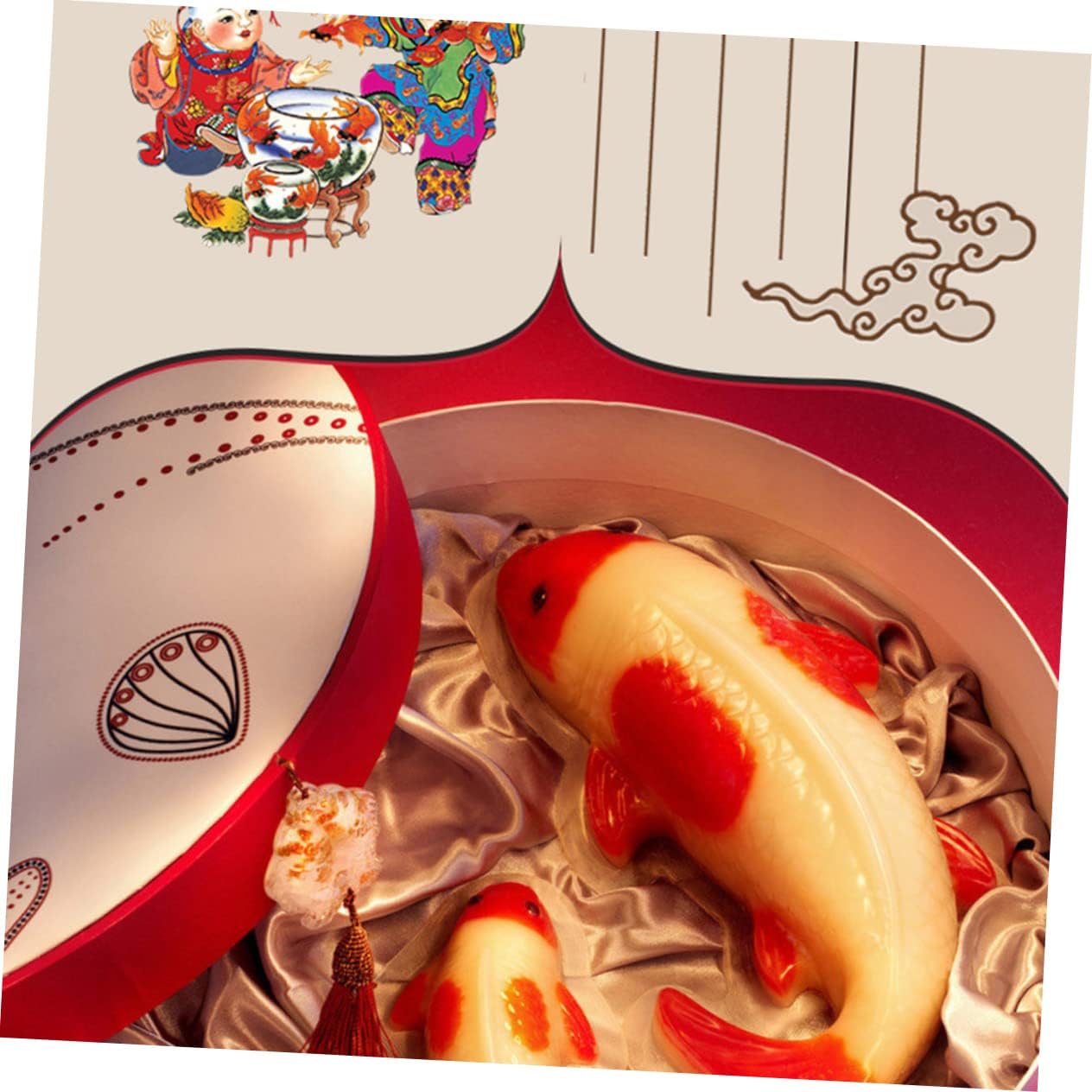 PRETYZOOM 10pcs Fish-shaped Chocolate Mold Diy Jelly Fondant Steamer Molds Pp Material for Cakes Desserts Fun Chinese Style Cooking Tool