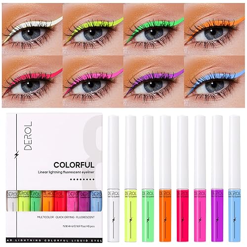 BONNIE CHOICE Juego de delineadores de ojos lĂquidos de neĂłn 8 colores blanco mate delineador de ojos lĂquido de color blanco mate delineador de BONNIE CHOICE Juego de delineadores de ojos lĂquidos de neĂłn 8 colores blanco mate delineador de ojos lĂquido de color blanco mate delineador de