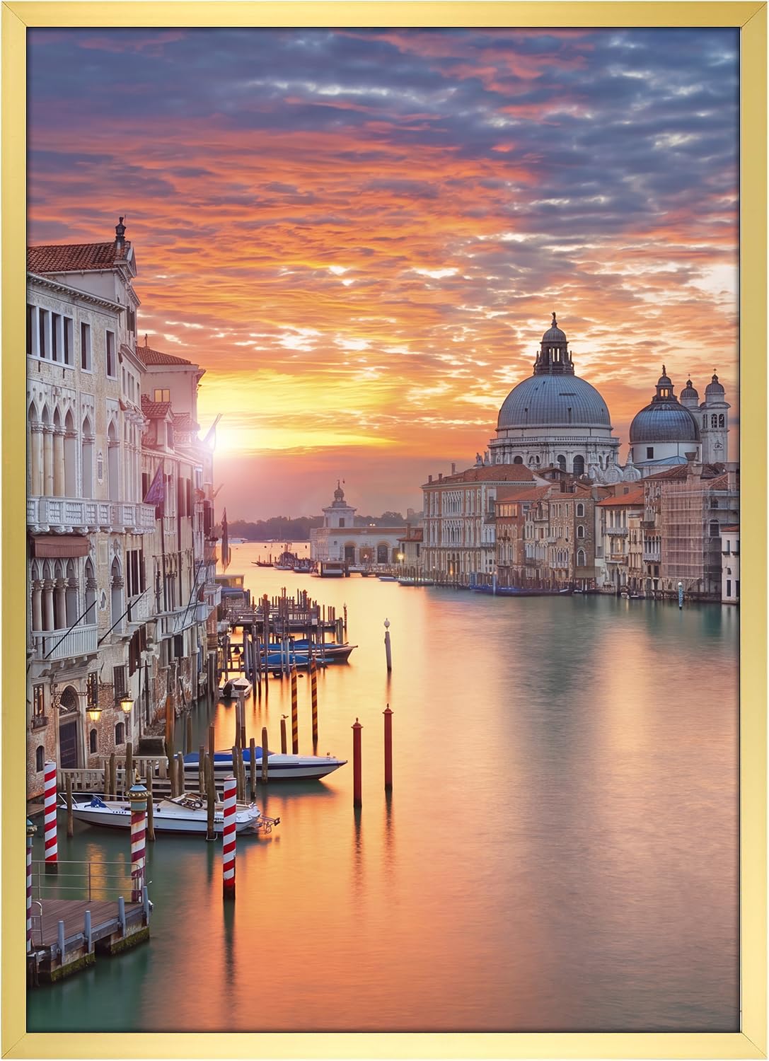 Ditwis 50x70cm Picture Frame Gold, Aluminium Photo Frame for Posters and Photos