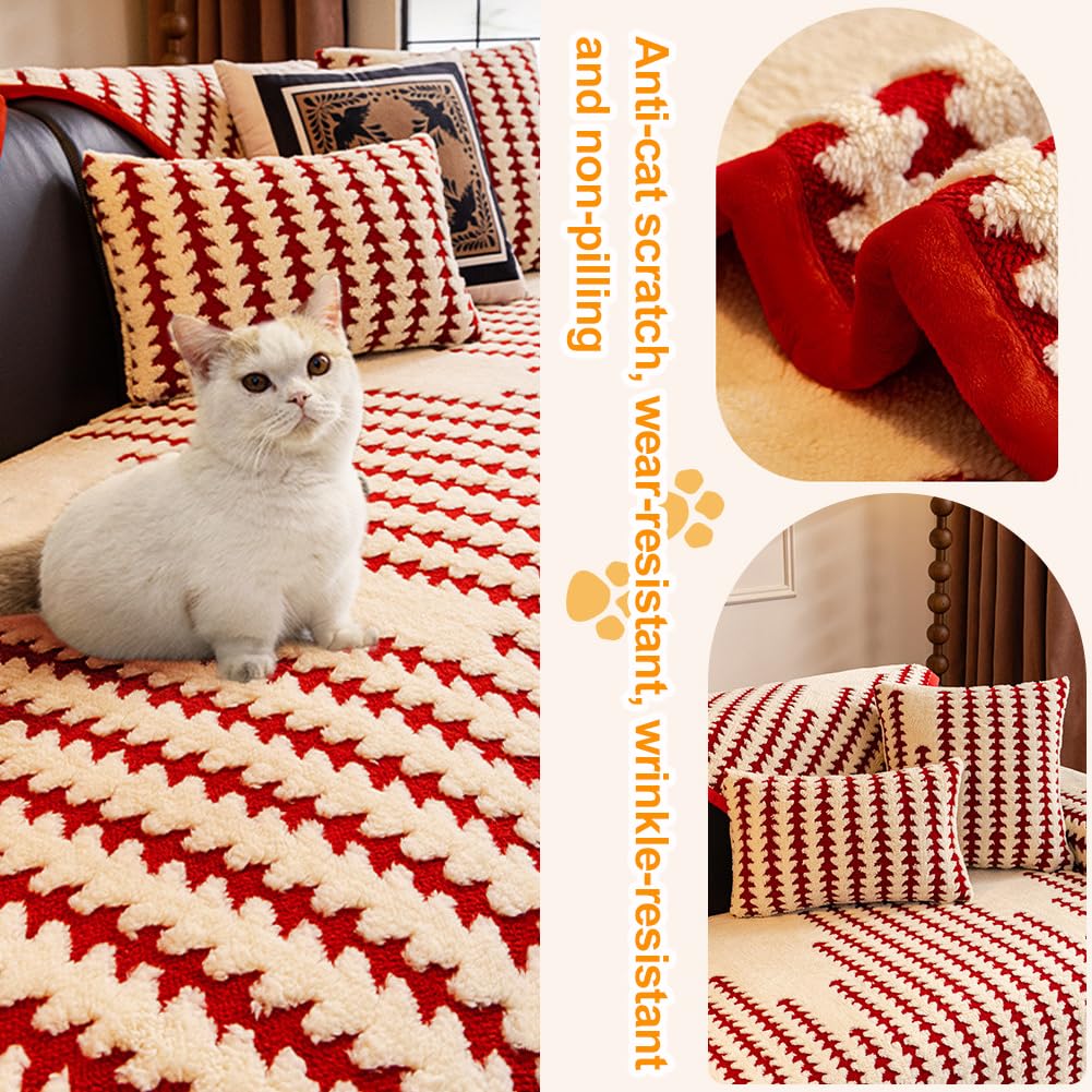 Pokrowce Na Sofy Segmentowe, Ochraniacze Mebli Narzuty Na Kanapę, MięKkie Pluszowe Pokrowce Na Sofy D 120x160cm